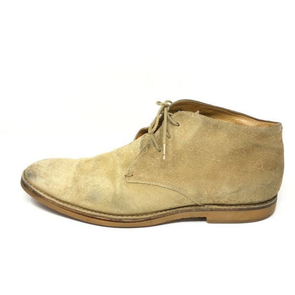 Men's Gucci GG Monogram Lace Up Chukka Boots Shoe Size 11.5 UK/12 US Beige Suede - Picture 3 of 10